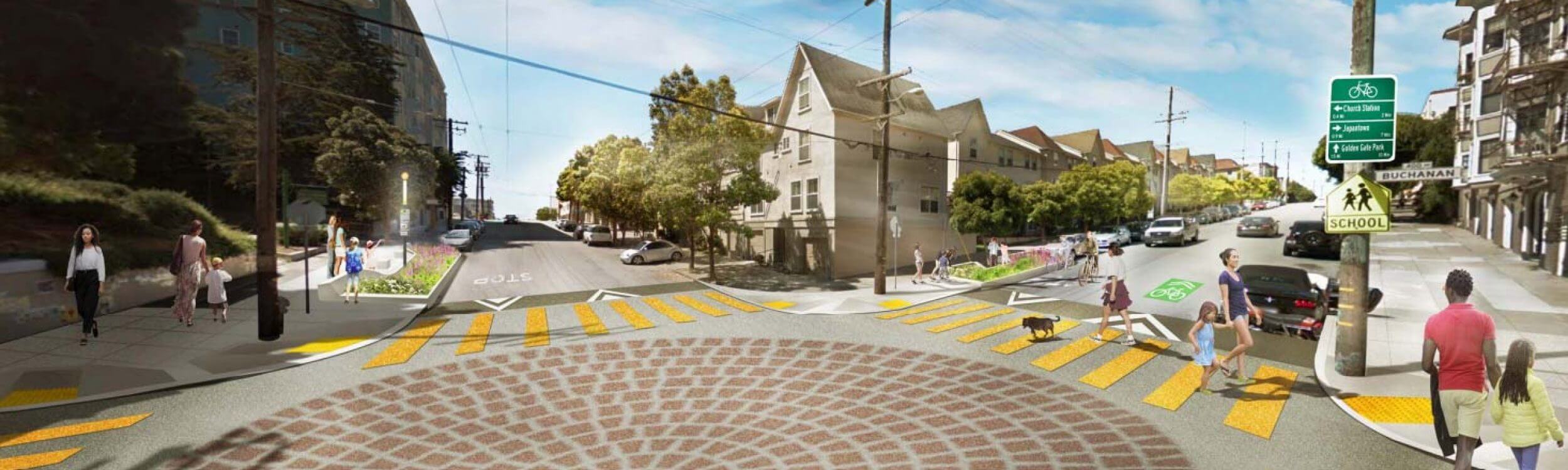 San Francisco’s first-ever raised intersection is coming to Page Street