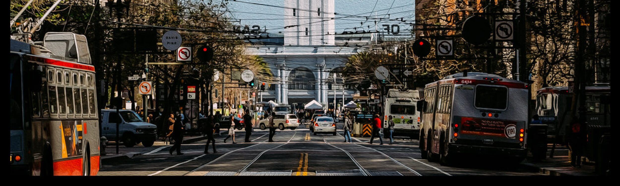 Photo of Market Street looking toward Ferry Building