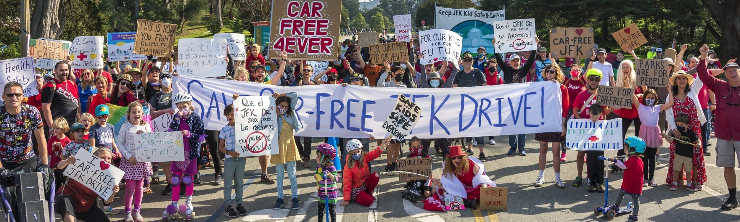Support for the Car-Free JFK Drive Campaign