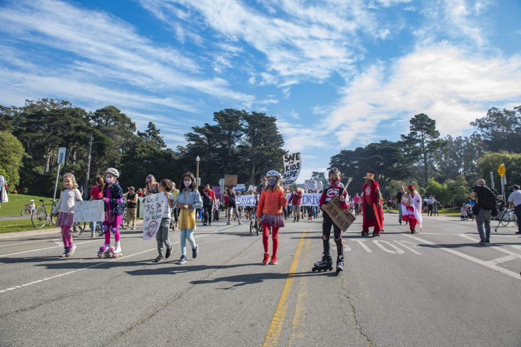 Children and parents were powerful advocates throughout the campaign. Many gave public comment on April 26. February 12 rally photo by Jim Watkins.