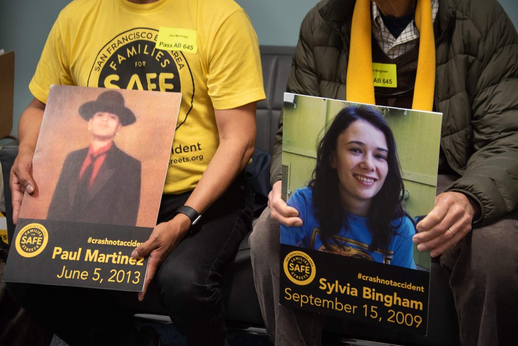 Some members of Families for Safe Streets came in remembrance of lost loved ones.