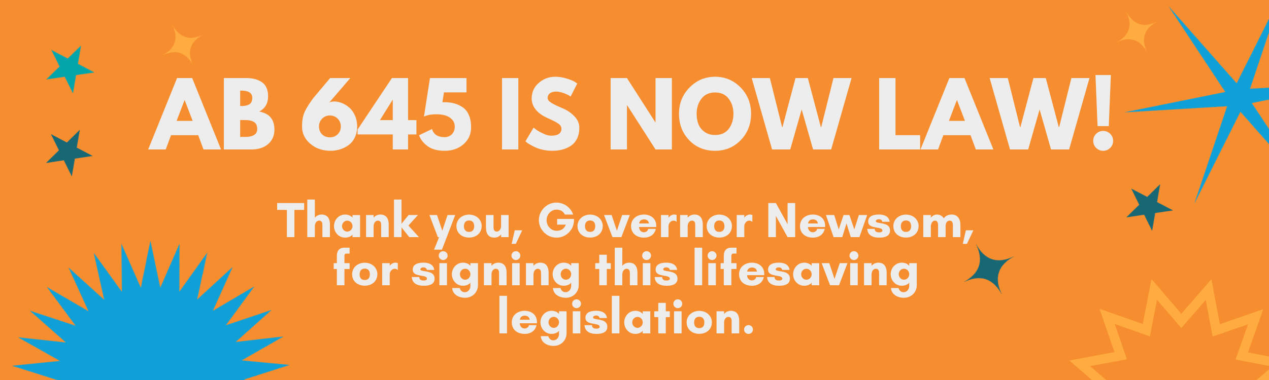 Press Release: Speed camera bill signed into law by Governor Newsom