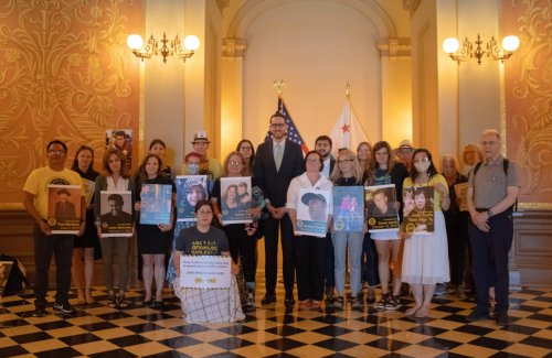 Our group poses with State Senator Scott Wiener, who authored SB 961.