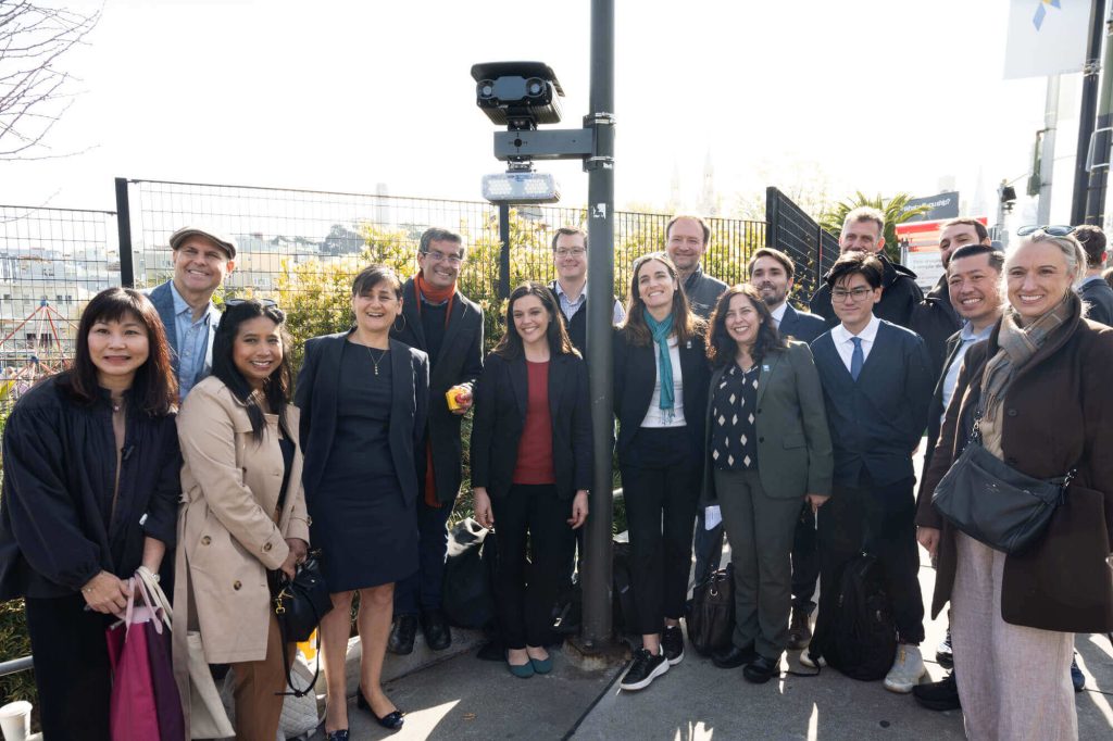SFMTA staff, past and present, who both pushed for the legislation and worked to get speed cameras up quickly so they can start saving lives. Photo by William McLeod.